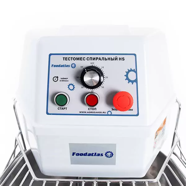 Тестомес спиральный HS-30 Foodatlas Eco 220В — изображение 9
